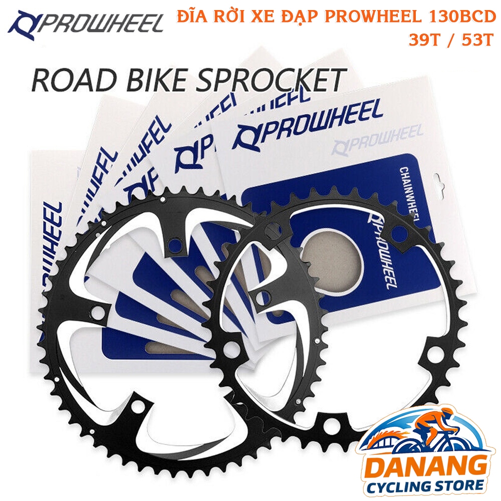Đĩa Trước Rời Xe Đạp Chainring Prowheel – Nhôm – 130BCD – 39T / 53T