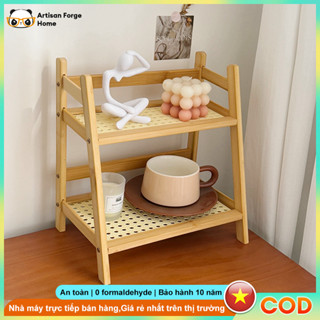 Giá Để Đồ Nhỏ Gọn Kệ Hai Tầng Bằng Gỗ Giải Pháp Lưu Trữ Thông Minh Cho Góc Bếp Bàn Làm Việc