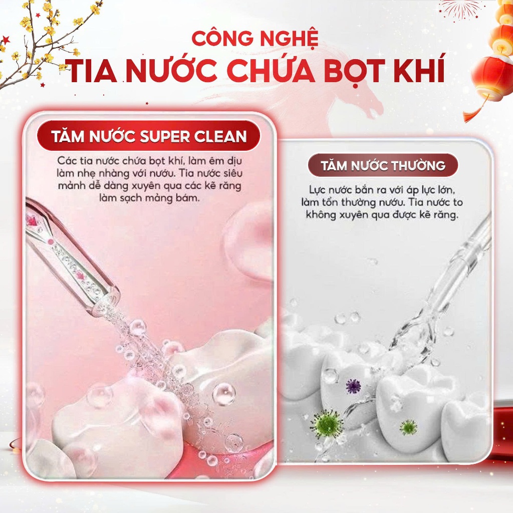 Tăm nước Brushie phiên bản nâng cấp 2025 công nghệ sóng âm tiện lợi