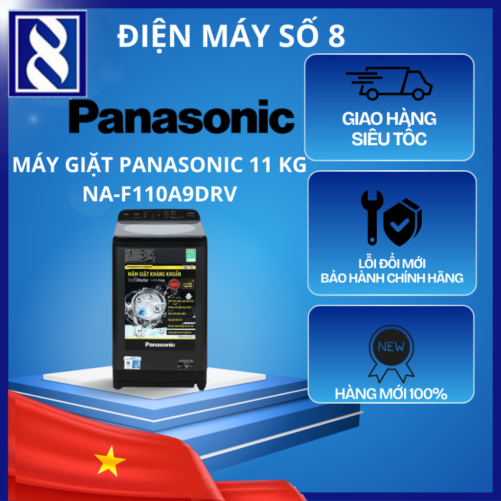 Điện Máy Số 8 | NA-F110A9DRV | Máy giặt Panasonic 11 Kg NA-F110A9DRV - Chính Hãng