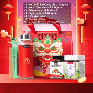 Set quà tặng sức khỏe, bộ quà đông trùng hạ thảo/táo đỏ/kỷ tử/trà cao cấp chính hãng Kingdom Herb