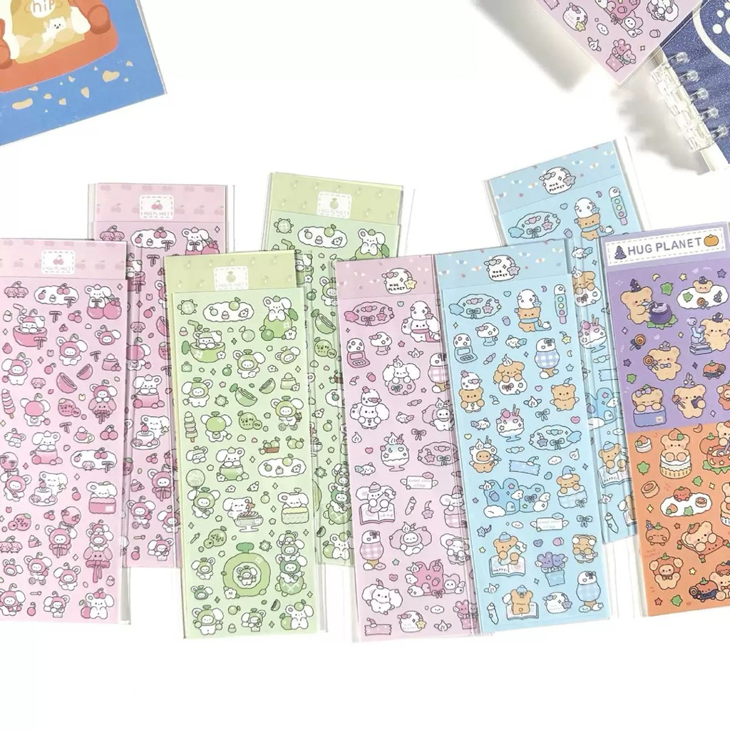 (HÀNG CÓ SẴN) Sticker Hug Planet 6*18cm dễ thương