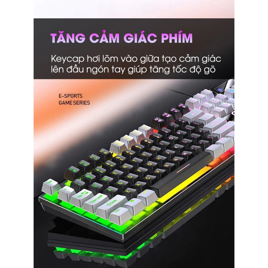 Bàn Phím Giả Cơ K500 Gaming Có Dây LED RGB 104 Phím, Bàn Phím Gaming Dùng Chơi Game, Văn Phòng | BigBuy360 - bigbuy360.vn