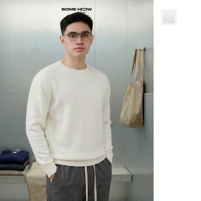 [N] Áo Len Oversize White Embroidered Vải Len Mềm Mại Ấm Áp Phong Cách Hàn Quốc, AL0006 SOME HOW STORE