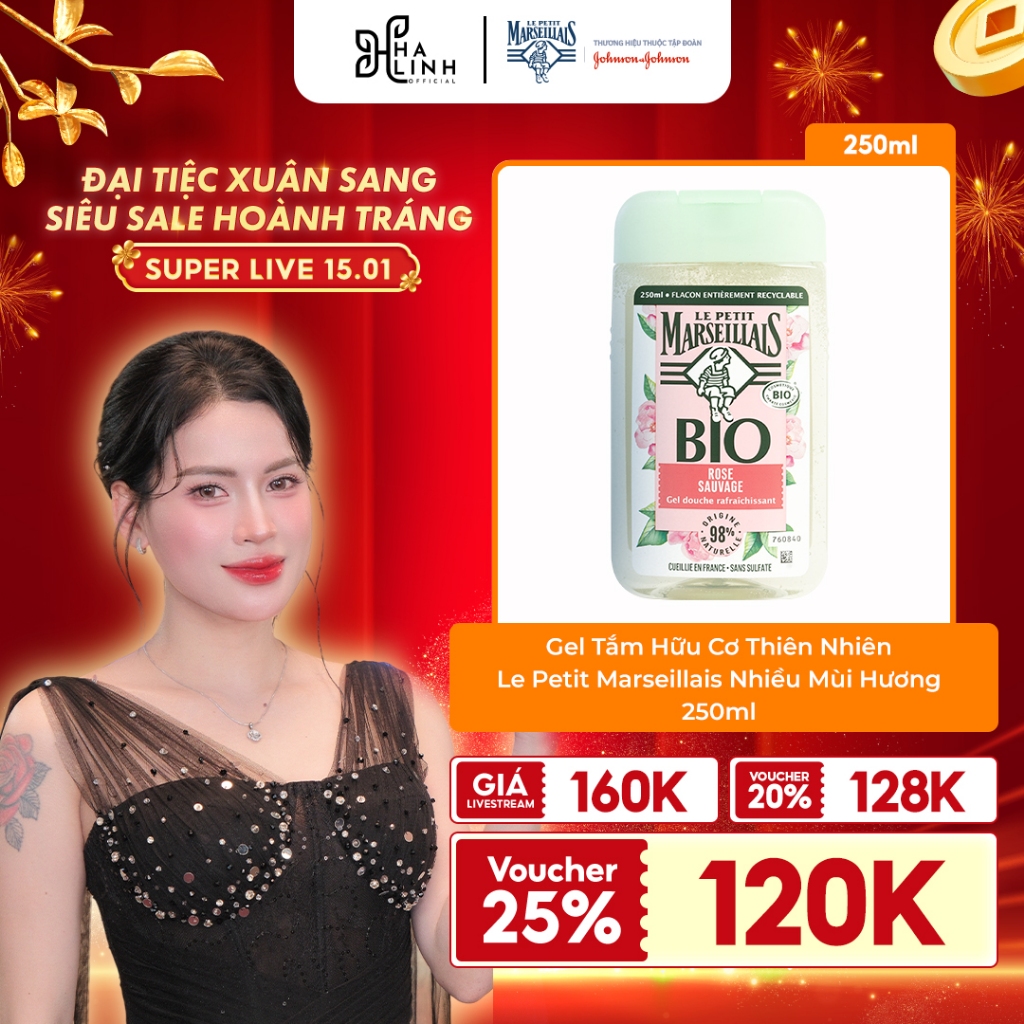 [Võ Hà Linh x Le Petit Marseillais] Gel Tắm Hữu Cơ 98% Thiên Nhiên Le Petit Marseillais Nhiều Mùi Hư