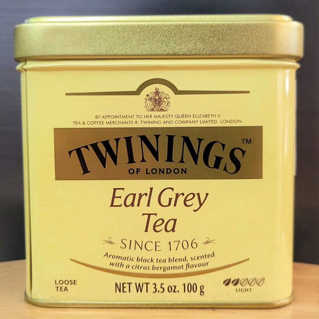 Hộp thiếc VÀNG 100g - TRÀ ĐEN (trà lá lớn) / BA LAN / TWININGS OF LONDON Earl Grey Tea