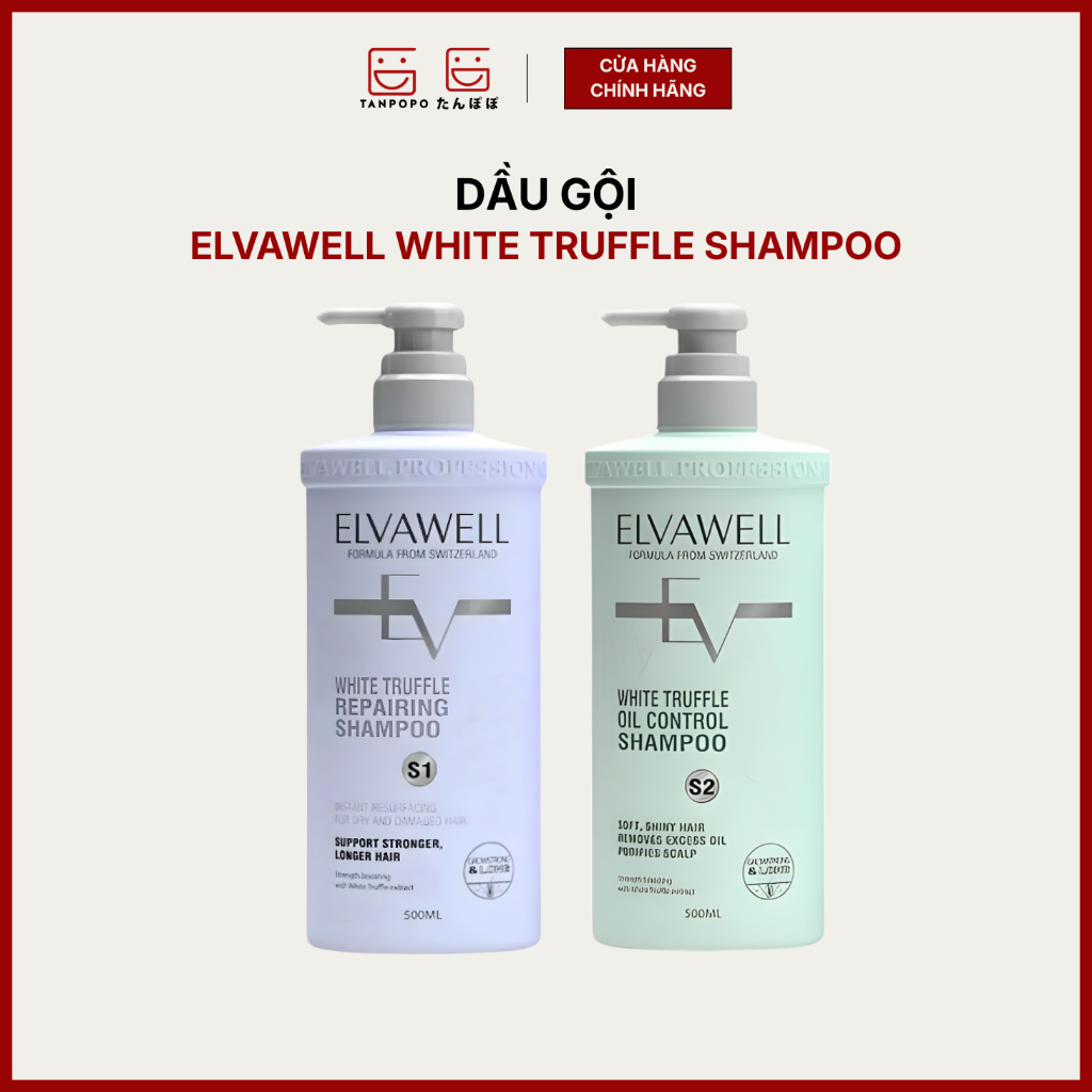 Dầu Gội Elvawell White Truffle Shampoo 500ml