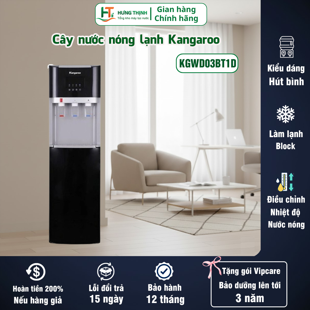 Cây nước nóng lạnh Kangaroo KGWD03BT1D (bảo hành 12th) -Chính Hãng- Hưng Thịnh