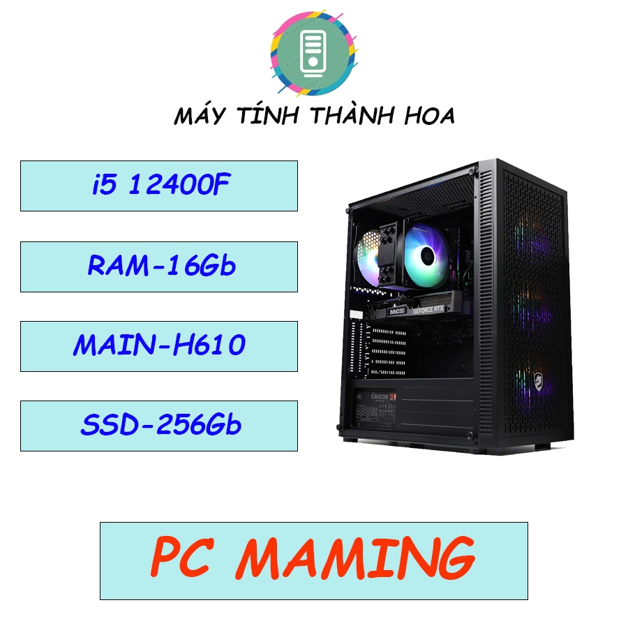 Bộ PC Gaming / i5 12400f / H610 Case Gaming