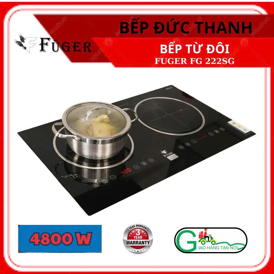 Bếp Từ Đôi FUGER FG 222SG Inveter, Công Suất 4800W, Điều Khiển Cảm Ứng