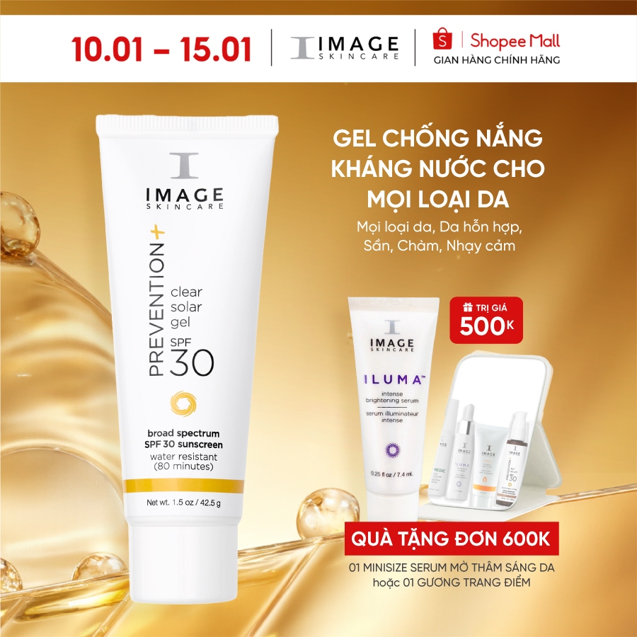 Gel chống nắng image kháng nước IMAGE Skincare PREVENTION+ Clear Solar Gel SPF 30 42,5g