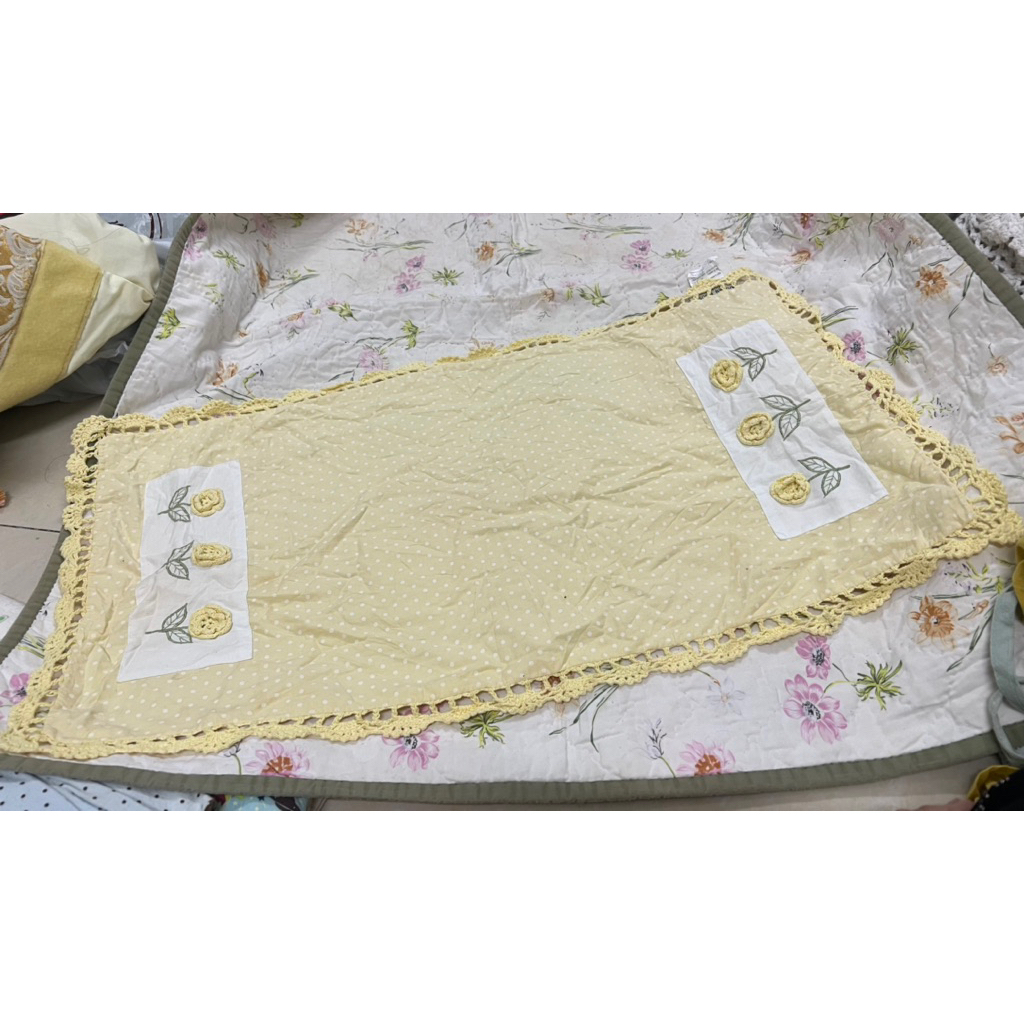 trải phủ decor móc hoa nổi modern house korea vintage