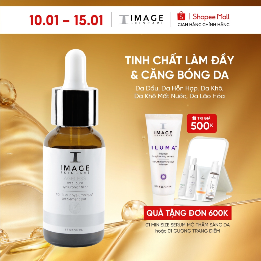 Serum HA IMAGE Skincare cấp nước & dưỡng ẩm cho da AGELESS Total Pure Hyaluronic 6 Filler 30ml