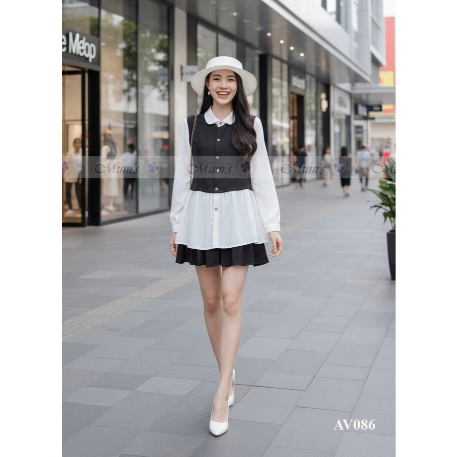 ÁO BẦU XINH MUM'S SHOP AV086 áo bầu mặc đi chơi đi làm