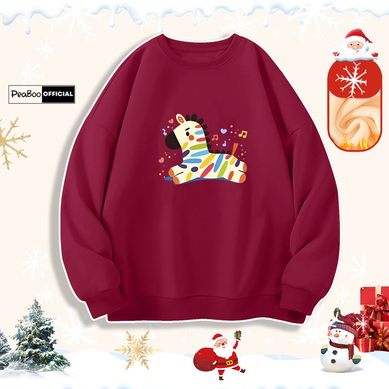 Áo Sweater Snowflakes Nam Nữ By PEABOO Unisex Chất Nỉ Lót Bông Form Rộng