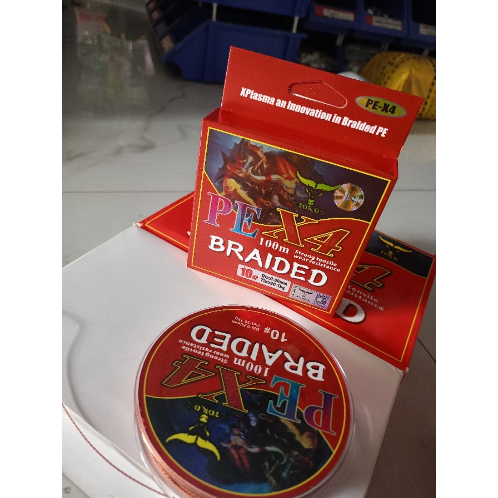 Dây câu cá BRAIDED TORO ( dây dù siêu bền PE 100m )