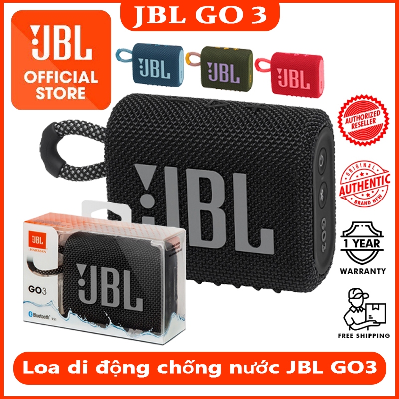 Loa Bluetooth JBL GO 3 Công Suất 4.2W Nghe Nhạc Tới 5h Chống Nước IP67 Kết Nối Bluetooth 5.1