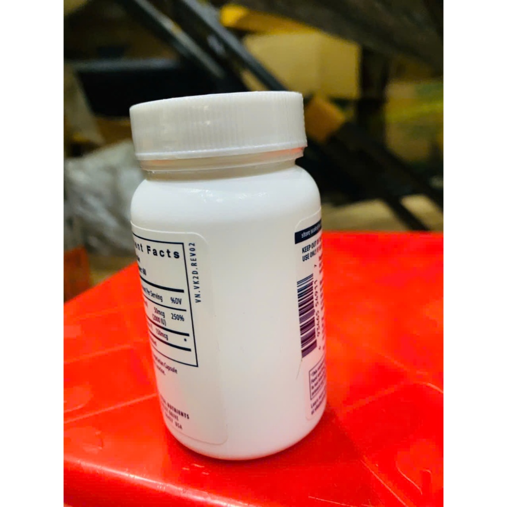 Vital Nutrients Vitamin D3 + K2 | 2000 IU | Vitamin D3 K2 Supplement | Vitamin D Complex for Healthy