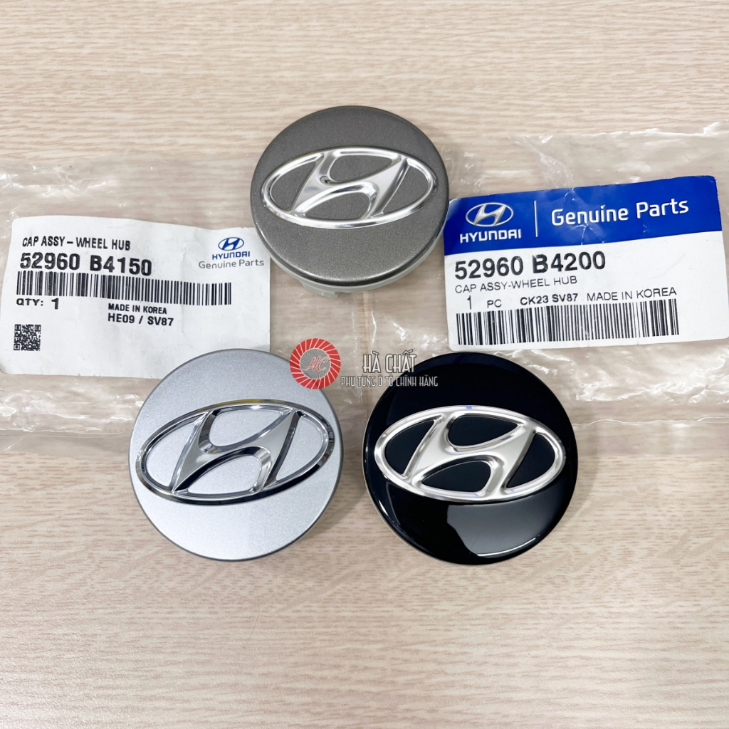 Logo trục lazang HYUNDAI i10 2014-2020, chính hãng nhập khẩu Hàn Quốc HYUNDAI MOBIS