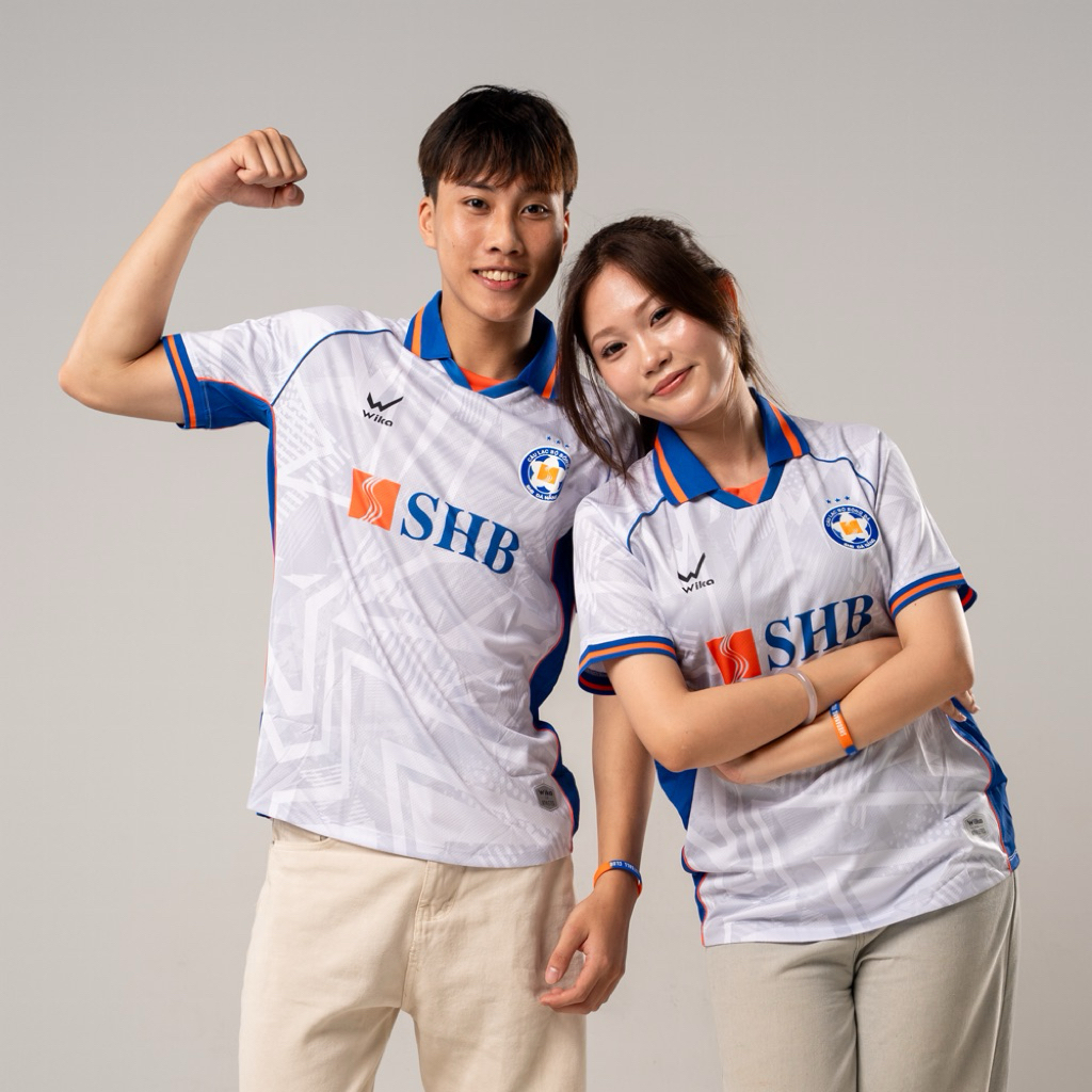 Áo thi đấu SHB Đà Nẵng màu trắng xanh V-League 2025-2026 chính hãng Wika
