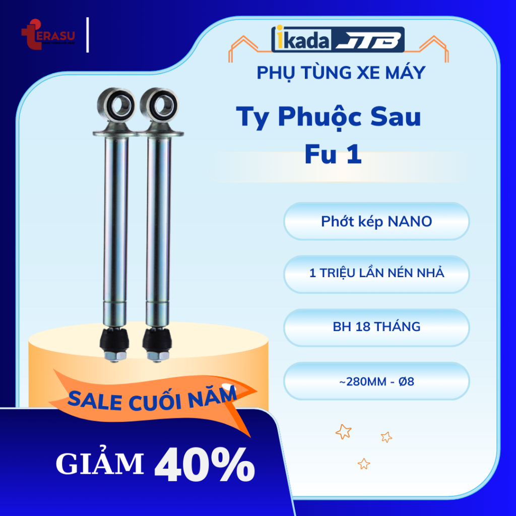 Ty phuộc sau future 1 Ikada - Êm - Đúng thông số zin - Bảo hành 18 tháng