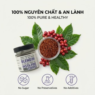 Cà Phê Hòa Tan Đen Insta-Fine (Tan Nước Lạnh) – Arabica & Robusta Nguyên Chất