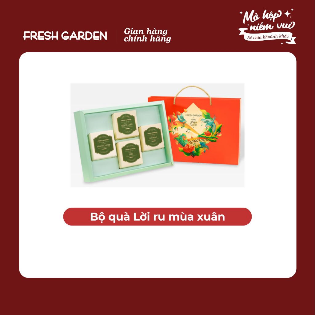 Bộ Quà Lời Ru Mùa Xuân, Set Quà Tết 4 Sản Phẩm Sang Trọng, Cao Cấp