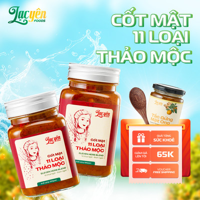 Cốt Mật 11 Loại Thảo Mộc Đạt Chuẩn ISO 22000 Lạc Yên Foods Có Topping Táo Đỏ Kỷ Tử
