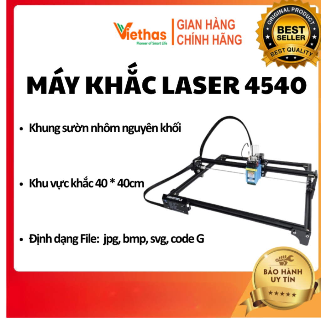 Máy khắc Laser 4540 45x40 ( có tùy chọn đầu Laser 0,5W - 80W )