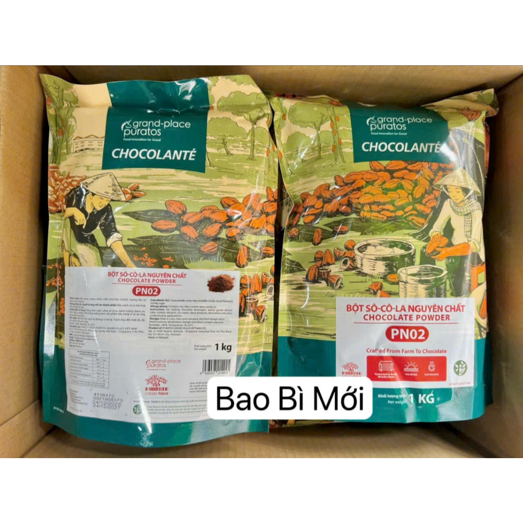 Bột socola Puratos chocolate nguyên chất 1kg