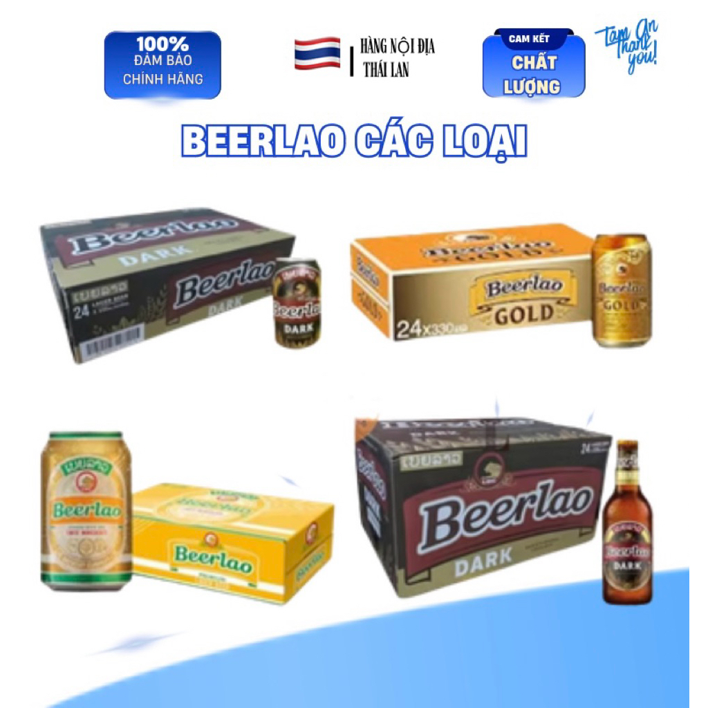 [Thùng 24 lon/chai] BEERLAO DARK Các Loại, 24x 330ml