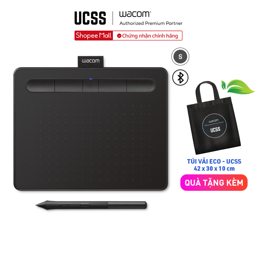 Bảng Vẽ Điện Tử Wacom Intuos S Bluetooth CTL-4100WL