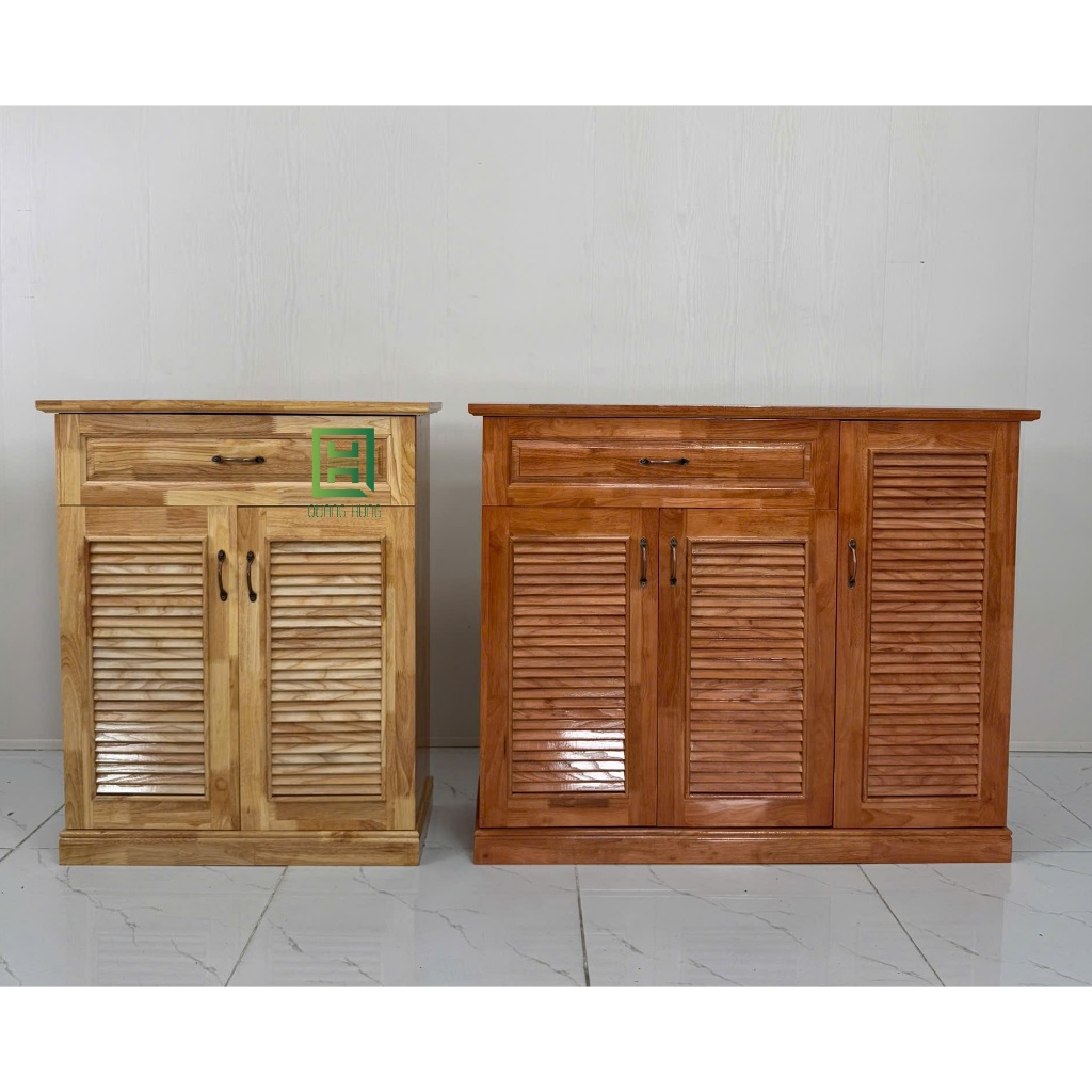 TỦ GIÀY DÉP GỖ CAO SU 3 CỬA TỰ NHIÊN CAO CẤP HCM
