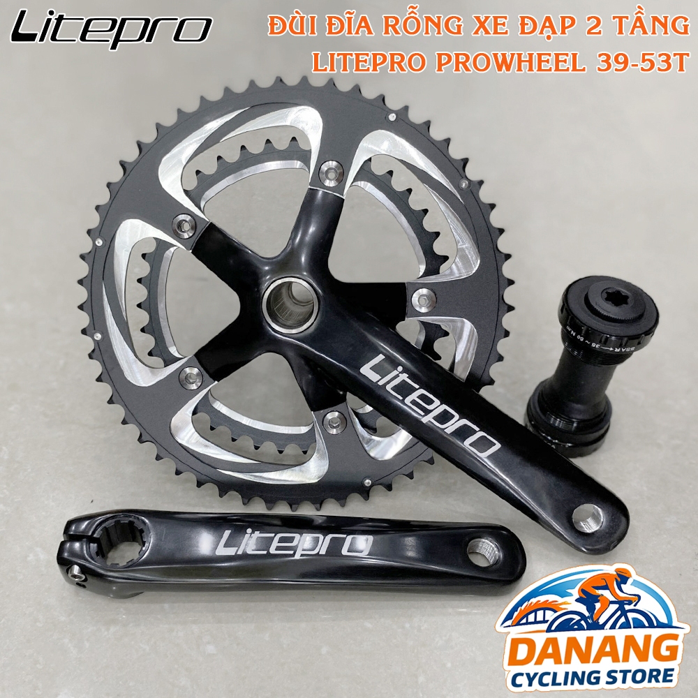 Giò Dĩa Rỗng Xe Đạp Litepro Prowheel – 39/53T (Giò Bóng)