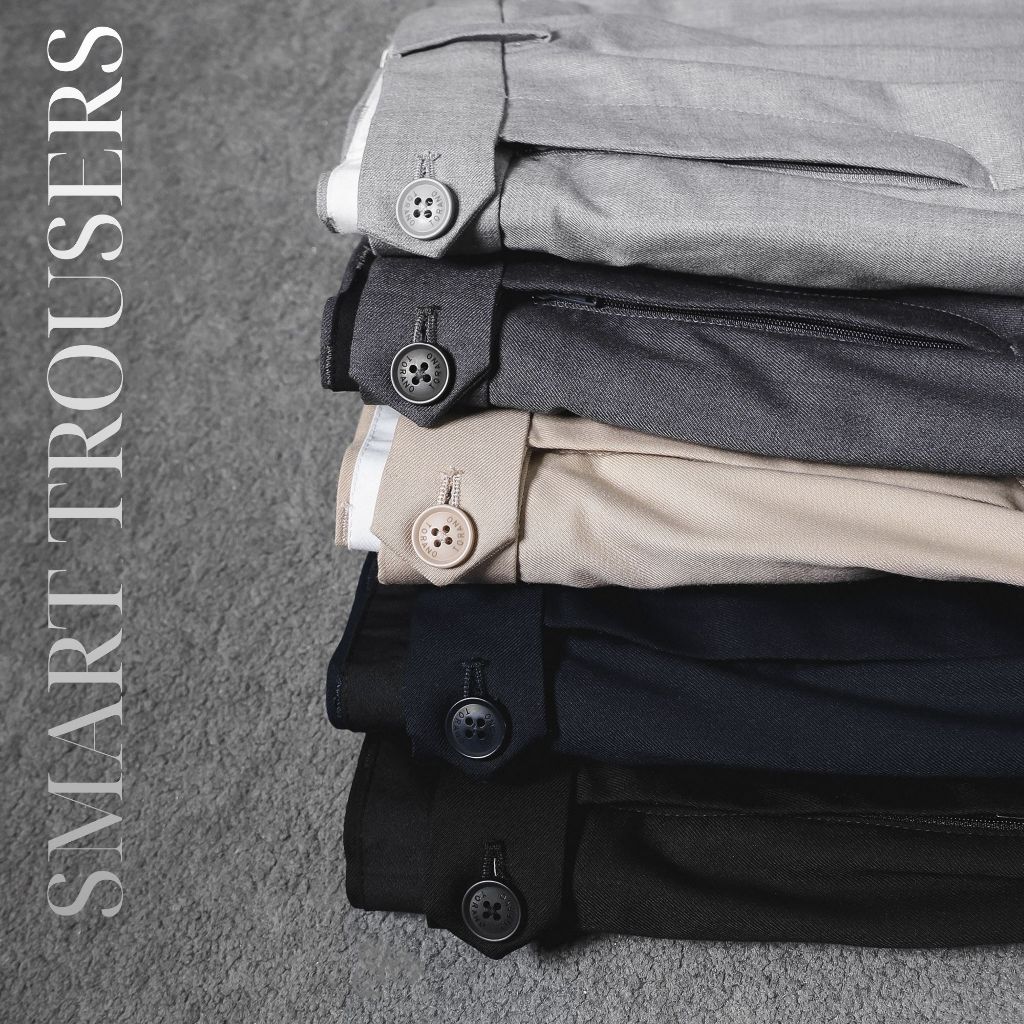 Quần âu nam SMART TROUSERS TORANO slimfit trơn cạp chun túi chéo thêu logo GABT892 | BigBuy360 - bigbuy360.vn