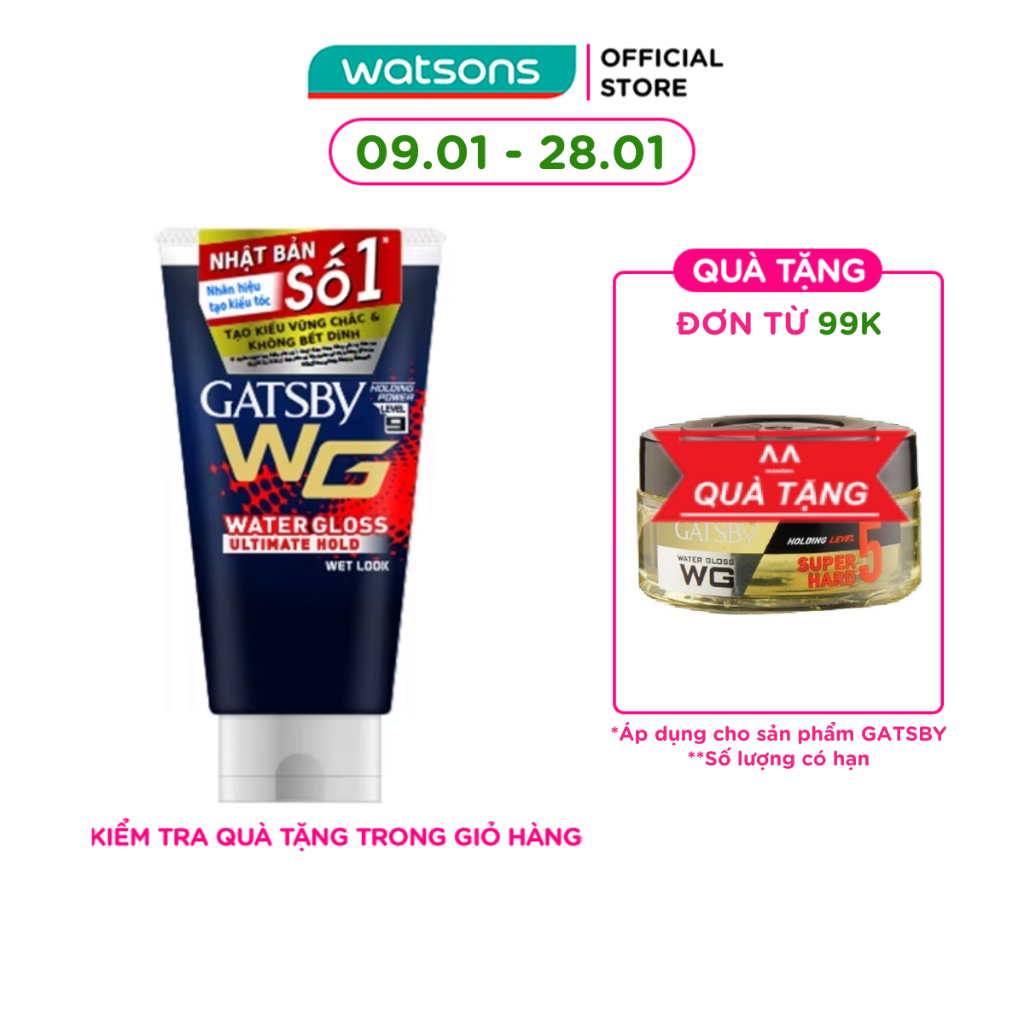 Gel Vuốt Tóc Gatsby Giữ Nếp Tối Ưu 170g