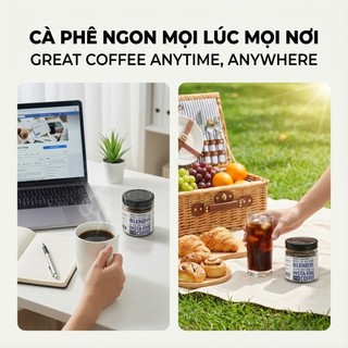 Cà Phê Hòa Tan Đen Insta-Fine (Tan Nước Lạnh) – Arabica & Robusta Nguyên Chất
