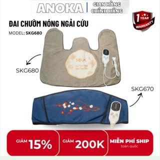 Đai điện chườm nóng ngải cứu Seka SKG680 giảm đau bụng, lưng, vai, gáy, sưởi ấm, tăng tuần hoàn máu