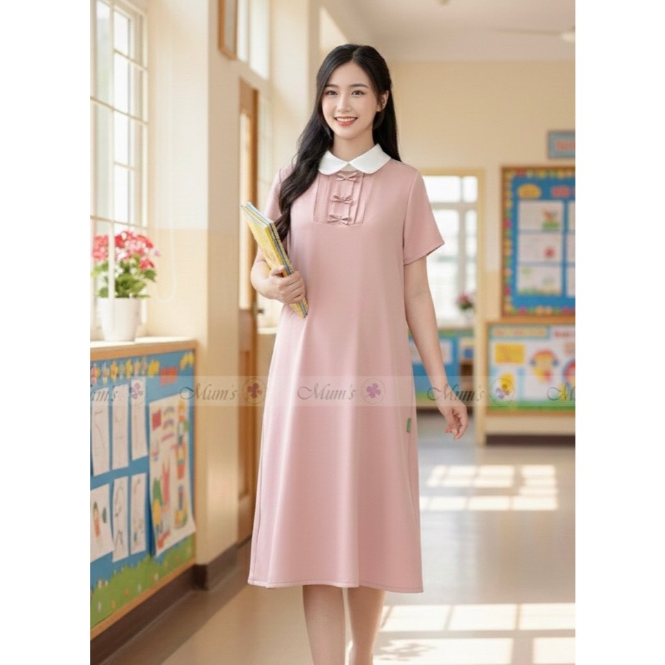 Váy suông, váy bầu công sở Mum's shop VV341 phong cách thanh lịch, sang trọng