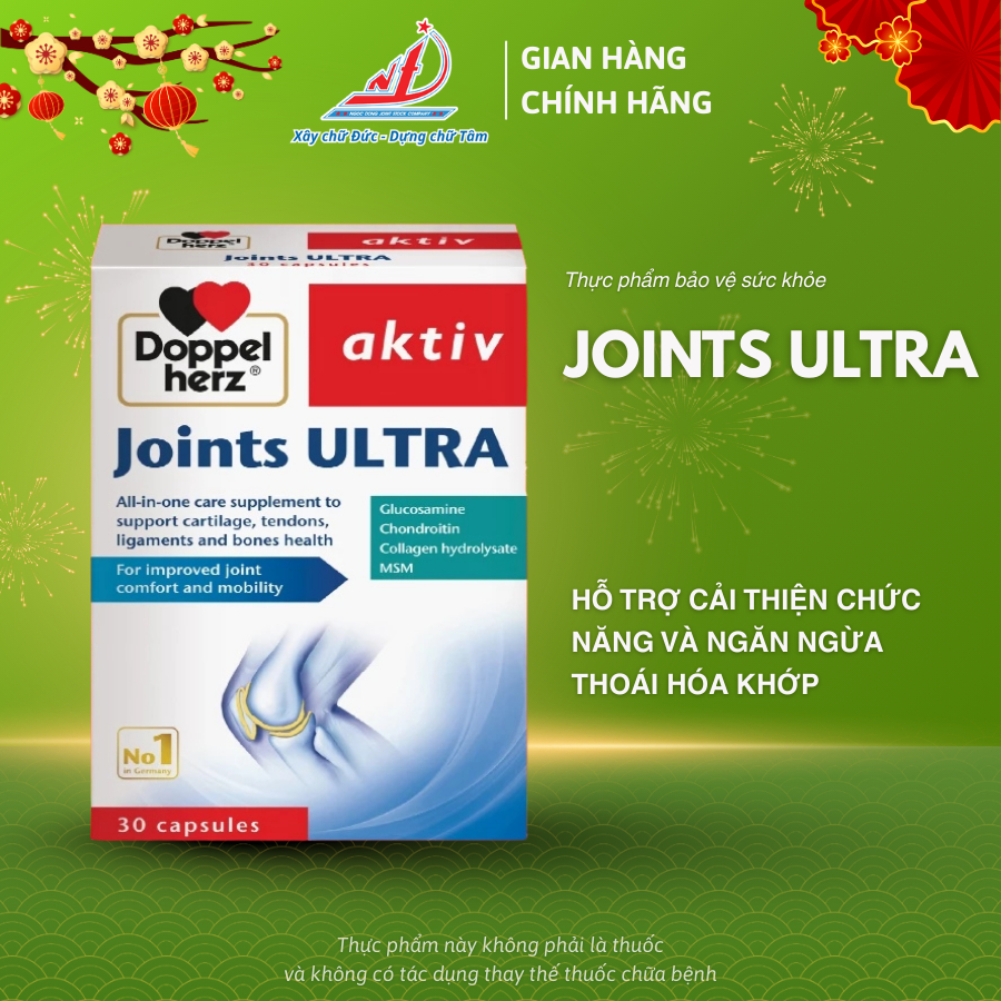 Viên Uống Xương Khớp Doppelherz JOINTS ULTRA Hỗ Trợ Cải Thiện Chức Năng Và Ngăn Ngừa Thoái Hóa Hớp (