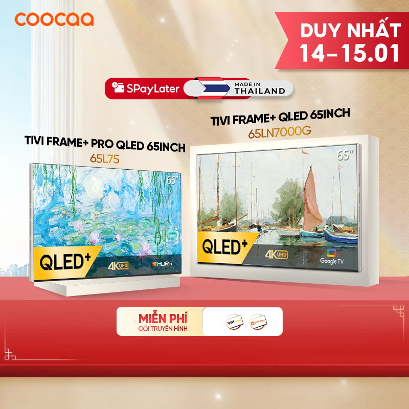 IB shop [Miễn phí lắp đặt HCM - HN] Smart tivi 65 inch Qled 4K tivi Khung Tranh Google Frame+ 65LN70