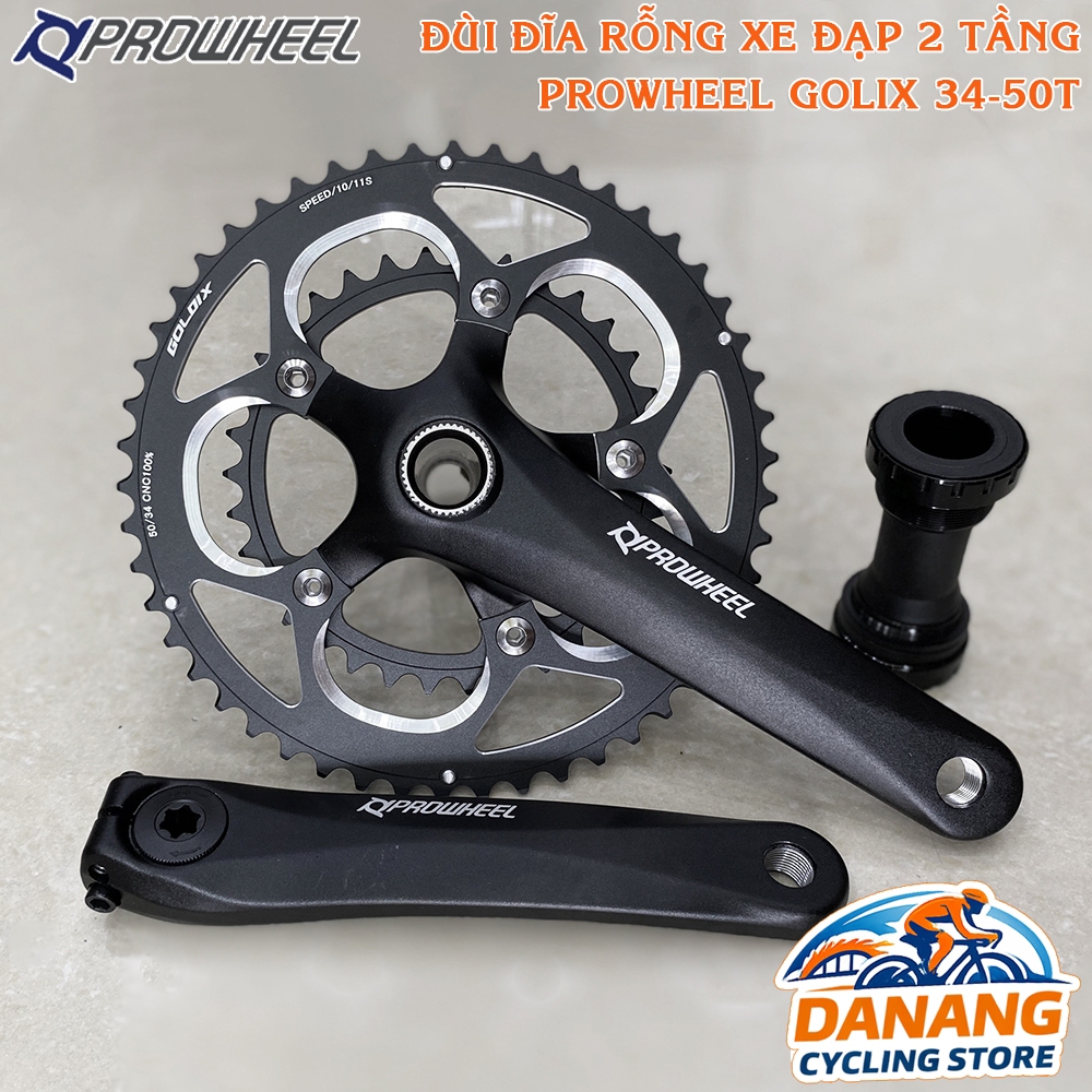 Giò Dĩa Rỗng Xe Đạp Prowheel RPN GOLDIX – 2 Tầng 34/50T