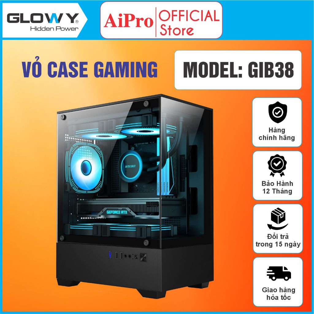 Vỏ CACE Bể Cá Mini, Màu Sắc Đen/Trắng - Thương Hiệu Glowy