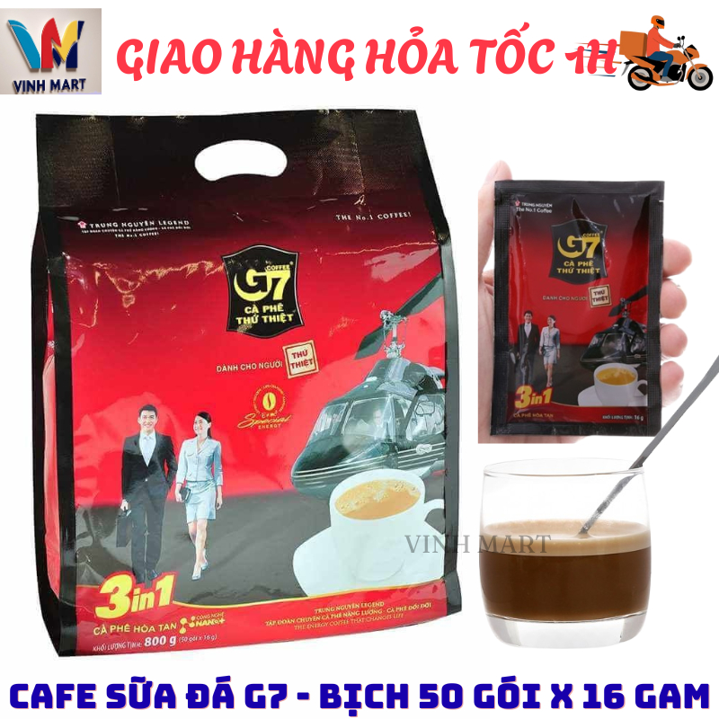Cafe Sữa G7 Trung Nguyên Bịch 50 Gói