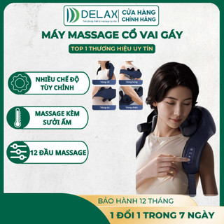 Máy Massage Cổ Vai Gáy DELAX MMC01 – 10 Đầu Massage, Chườm Nóng Trị Liệu, Thư Giãn Hiệu Quả