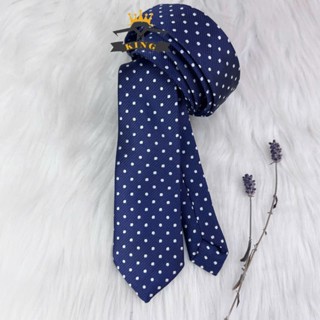 Cà vạt nam đen KING bản nhỏ 5-6cm họa tiết kẻ sọc chấm bi cho công sở và chú rể vải silk Lụa 100% cao cấp giá rẻ C54