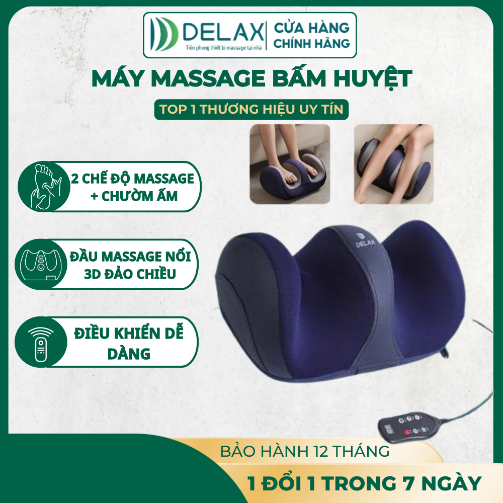 Máy Massage Chân Bấm Huyệt DELAX Đa Chế Độ Massage Chườm Ấm, Massage Đa Vùng Chườm Nóng MSC02