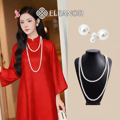Bông tai dây chuyền băng đô nữ Eleanor Accessories bộ trang sức áo dài phụ kiện áo dài đồ tết 11611
