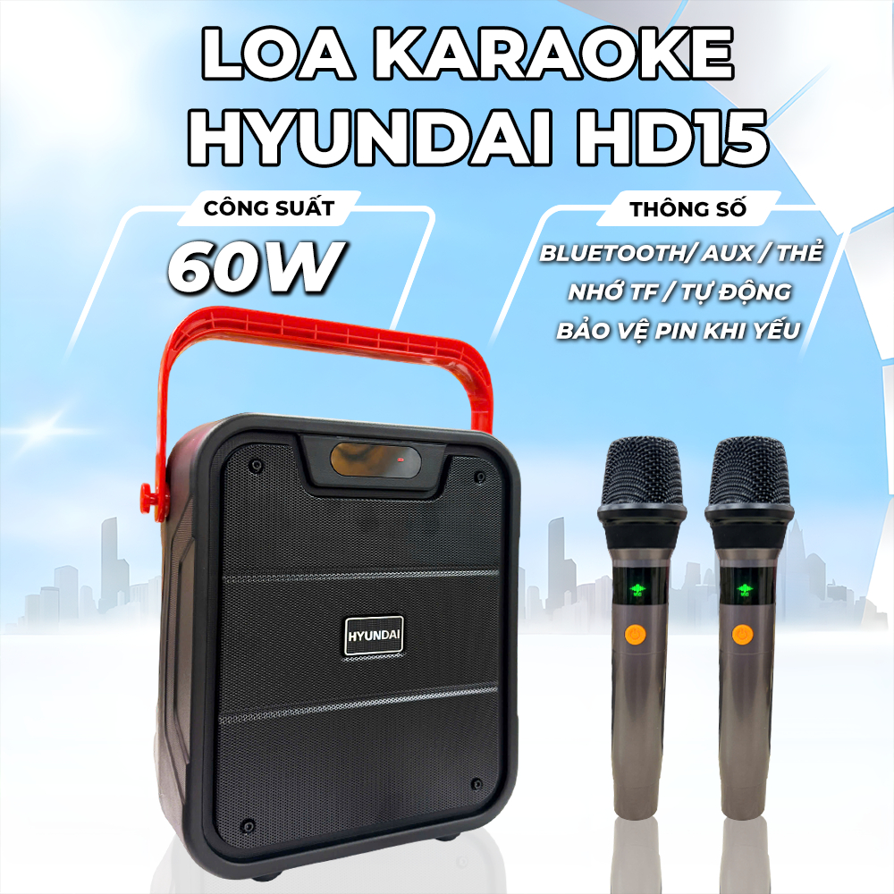 Loa Kéo GEDI-G Karaoke Bluetooth BD-9080 Plus 100W - Loa HD15 tặng 2 micro Âm Thanh Hay
