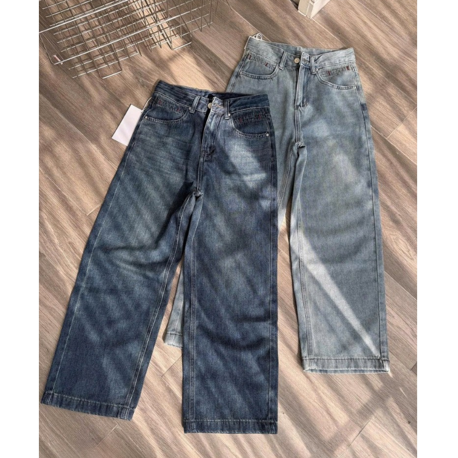 Quần Jeans Nữ Ống Suông FMSTYLE SHOP - Trơn Viền Túi Tôn Dáng, Chuẩn Form 25120932
